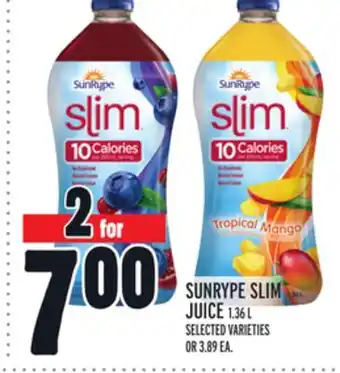 Metro Sunrype slim juice offer