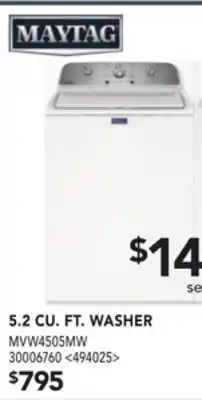 Lowe's Maytag 5.2 cu. ft. washer offer