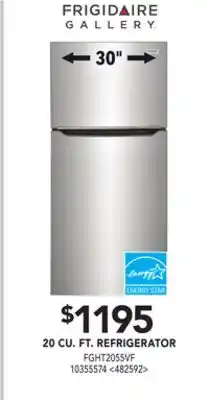 Lowe's Frigidaire gallery 20 cu. ft. refrigerator offer