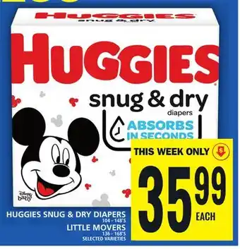 Food Basics Huggies snug & dry diapers offer