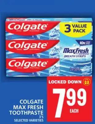 Food Basics Colgate max fresh toothpaste offer
