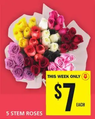 Food Basics 5 stem roses offer