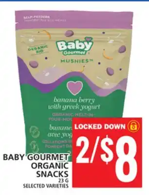 Food Basics Baby gourmet organic snacks offer
