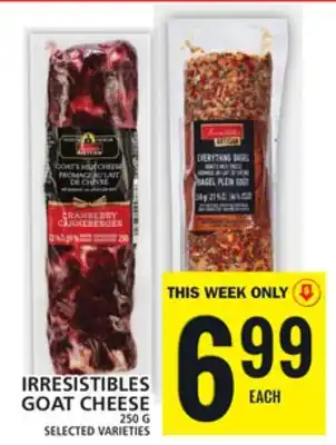Food Basics Irresistibles goat cheese offer