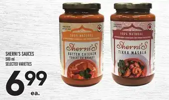 Metro Sherni's sauces offer