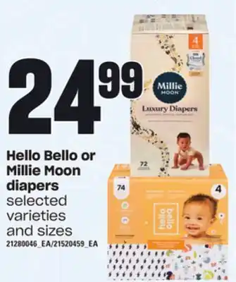 Loblaws Hello bello or millie moon diapers offer
