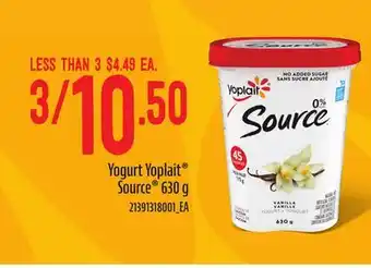 Loblaws Yogurt yoplait source 630 g offer