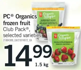 Fortinos Organics frozen fruit, 1.5 kg offer