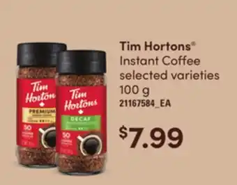 Loblaws Tim hortons instant coffee, 100 g offer