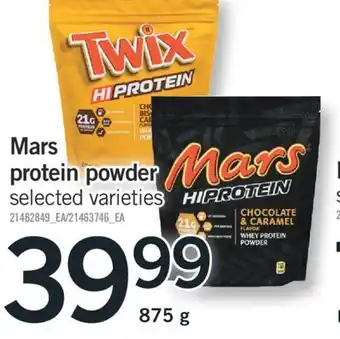 Fortinos Mars protein powder 875 g offer