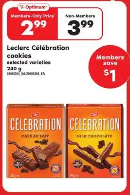 Loblaws Leclerc célébration cookies, 240 g offer