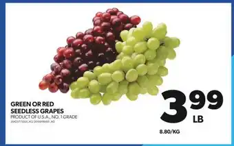 Real Canadian Superstore Green or red seedless grapes offer