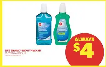 Real Canadian Superstore Life brand mouthwash, 1 l offer