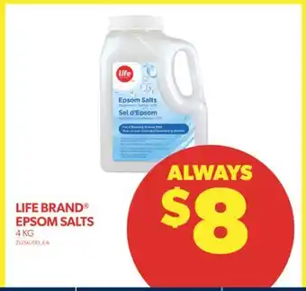 Real Canadian Superstore Life brand epsom salts, 4 kg offer
