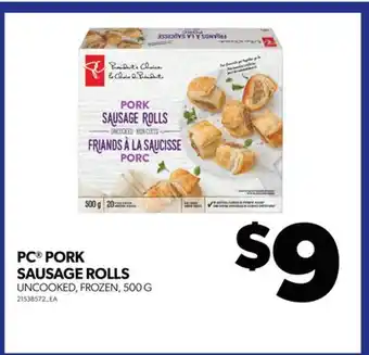 Real Canadian Superstore Pc pork sausage rolls, 500 g offer