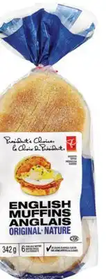 Real Canadian Superstore Pc english muffins, 6's offer