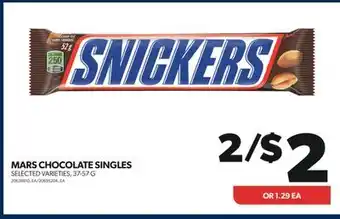 Real Canadian Superstore Mars chocolate singles, 37-57 g offer