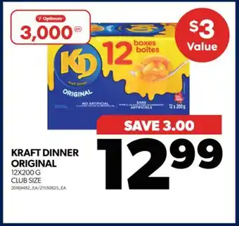 Real Canadian Superstore Kraft dinner original, 12x200 g offer