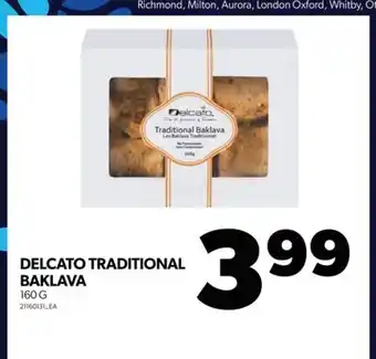 Real Canadian Superstore Delcato traditional baklava, 160 g offer