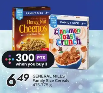 Sobeys Family size cereals offer
