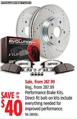 Canadian Tire Power stop performance brake kits offer