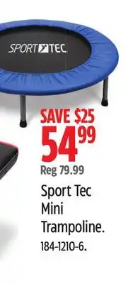 Canadian Tire Sport tec mini trampoline offer
