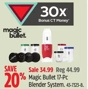 Canadian Tire Magic bullet 17-pc blender system offer