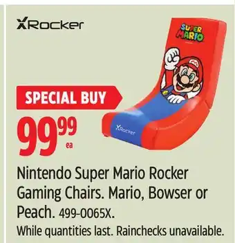 Canadian Tire X rocker nintendo super mario rocker gaming chairs offer