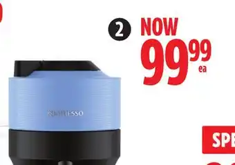Canadian Tire Nespresso vertuo pop machine single, black or blue offer