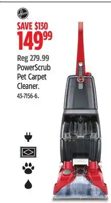 Canadian Tire Hoover powerscrub pet carpet cleaner offer