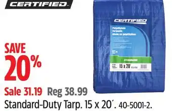 Canadian Tire Certified standard-duty tarp offer