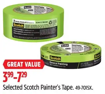 Canadian Tire Selected scotch painter's tape offer