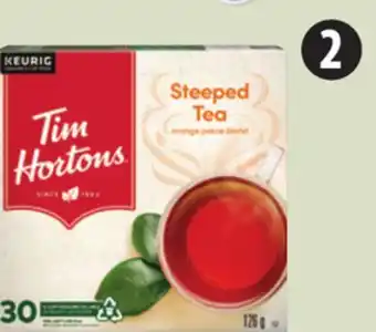Canadian Tire Selected tim hortons tea or coffee k-cup pods, 30-ct offer