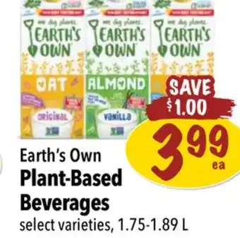 Farm Boy Earth's own plant-based beverages offer