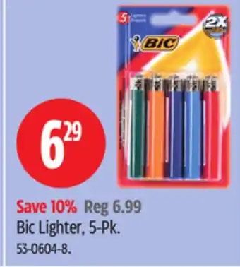 Canadian Tire Bic lighter, 5-pk offer