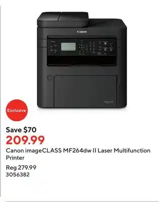 Staples Canon imageclass mf264dw ii laser multifunction printer offer