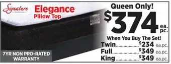 Surplus Furniture Elegance queen mattress set offer
