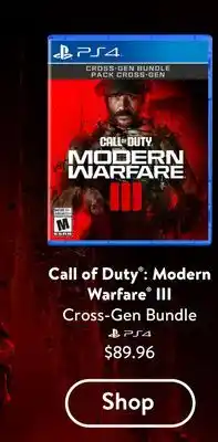 Walmart Call of duty : modern warfare iii cross-gen bundle offer