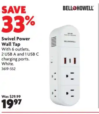 Home Hardware Swivel power wall tap offer