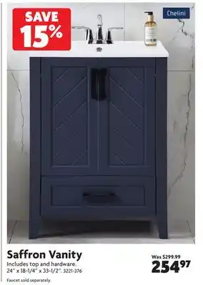 Home Hardware Saffron vanity offer