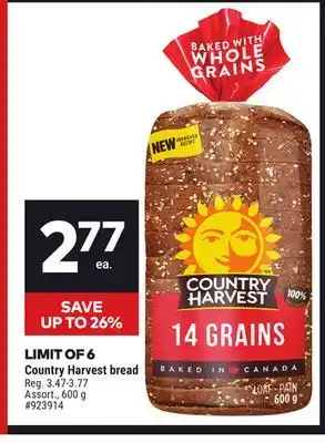Giant Tiger Country harvest bread offer