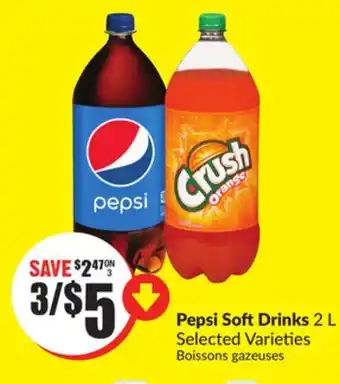 Chalo FreshCo Pepsi soft drinks 2 l selected varieties offer