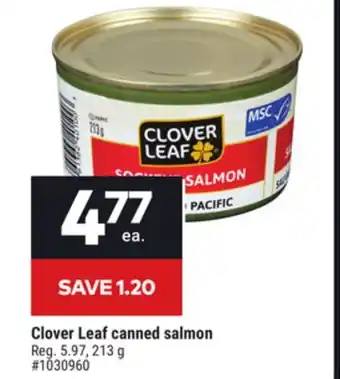 Giant Tiger Clover leaf canned salmon offer