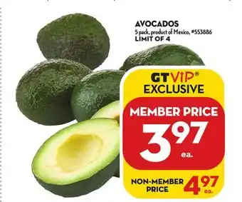 Giant Tiger Avocados offer