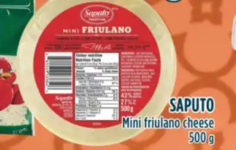 Marché Adonis Saputo mini friulano cheese offer