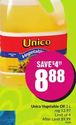 FreshCo Unico vegetable oil 3 l offer