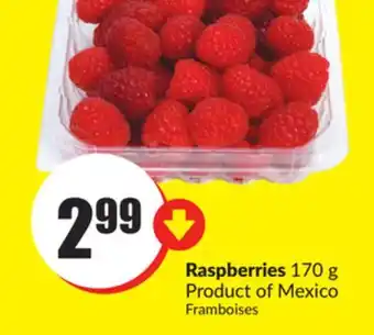 FreshCo Raspberries 170 g product of mexico offer