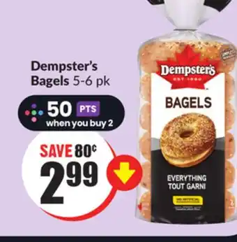 FreshCo Dempster's bagels 5-6 pk offer
