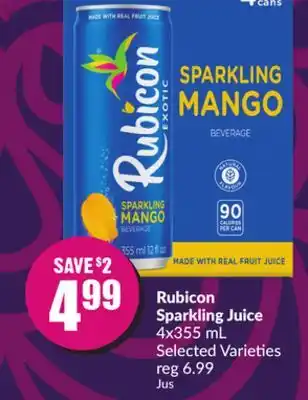 FreshCo Rubicon sparkling juice 4x355 ml selected varieties offer