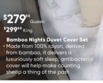 Sleep Country Bamboo nights duvet cover set offer